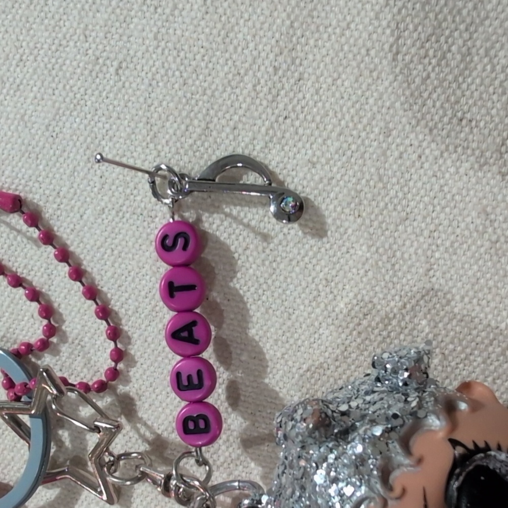 L.O.L. Surprise! Doll Upcycled Handmade "Beats" Keychain Bag Charm - Picture 3 of 7